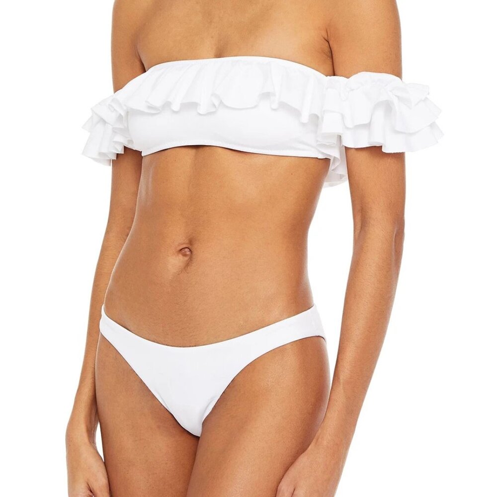 Melissa Odabash off-the-shoulder ruffled bikini top XS